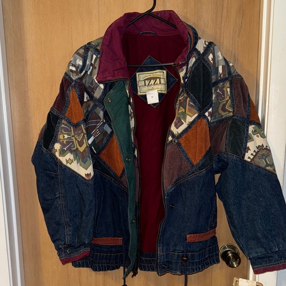 Izzi Jackets & Blazers - NWT Vintage 90’s IZZI Southwest Aztec Corduroy Patchwork Women’s Medium New